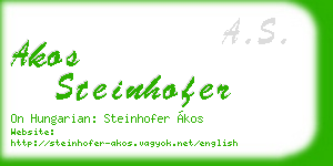 akos steinhofer business card